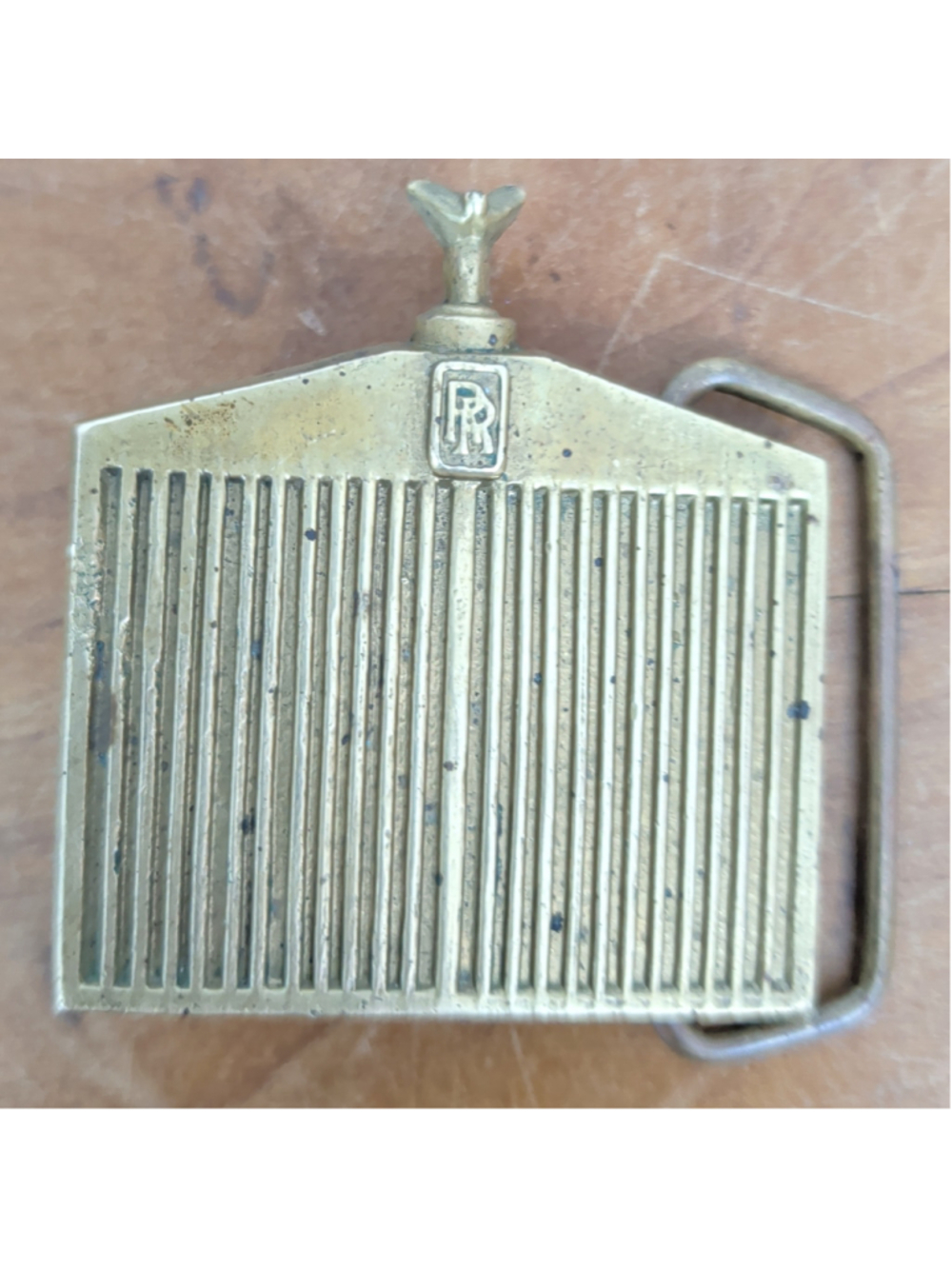 1978 Dated Rolls-Royce Grill Logo Brass Belt Buckle